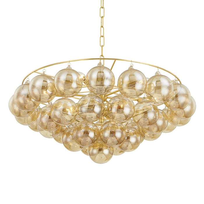 Mitzi Mimi 9 Light Chandelier, Aged Brass/Champagne - H711809-AGB