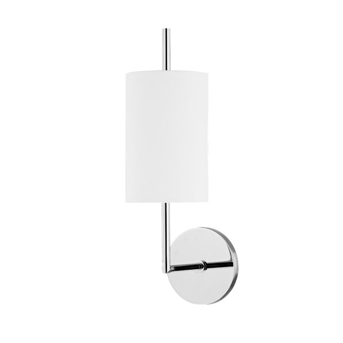 Mitzi Molly 1 Light Wall Sconce, Polished Nickel/White - H716101-PN