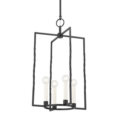 Mitzi Adelaide 4 Light 25" Lantern, Textured Black - H731704L-TBK