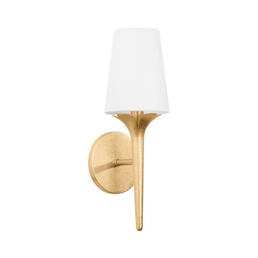 Mitzi Emily 1 Light Wall Sconce, Gold Leaf/White - H733101-GL