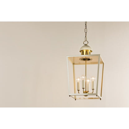 Mitzi June 4 Light Lantern, Aged Brass