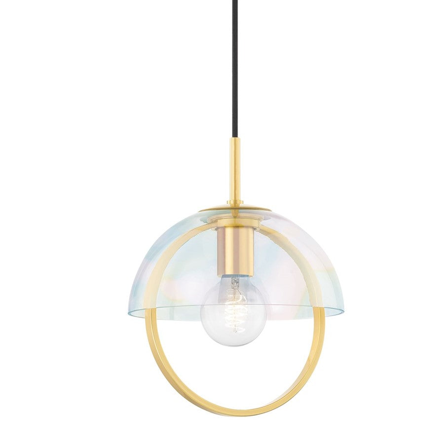 Mitzi Meriah 1 Light 13" Pendant, Aged Brass/Clear - H752701S-AGB