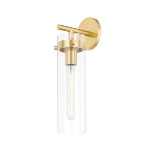 Mitzi Haisley 1 Light Wall Sconce, Aged Brass/Clear - H756101-AGB