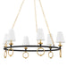 Mitzi Haverford 6 Light Chandelier, Aged Brass/White - H757806-AGB-TBK