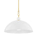 Mitzi Camille 1 Light 11" Pendant, Aged Brass/Glossy White - H769701L-AGB-GWH