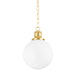 Mitzi Beverly 1 Light 15" Pendant, Aged Brass - H770701S-AGB