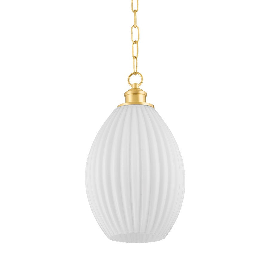 Mitzi Hillary 1 Light 16" Pendant, Aged Brass - H771701S-AGB