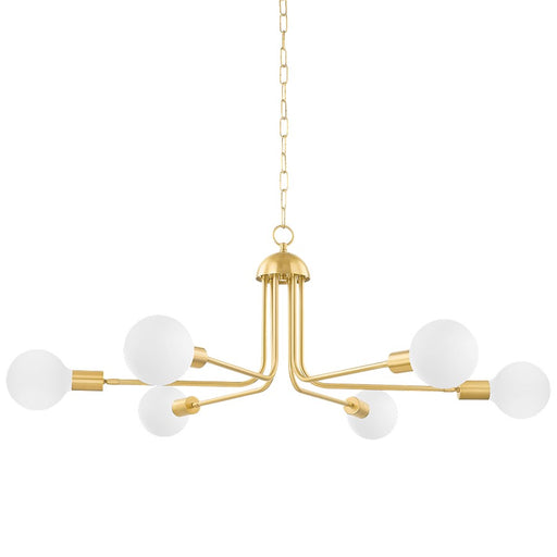 Mitzi Blakely 6 Light Chandelier, Aged Brass - H774806-AGB