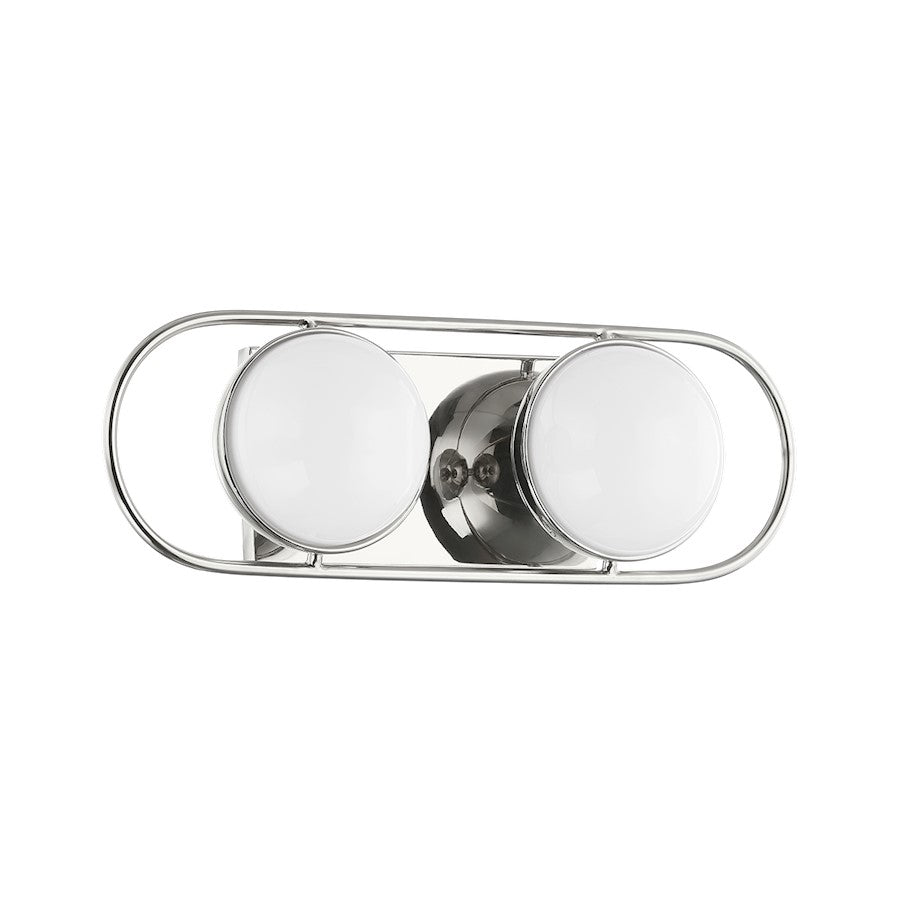 Mitzi Amy 2 Light Bath And Vanity, Polished Nickel/Opal Glossy - H783302-PN