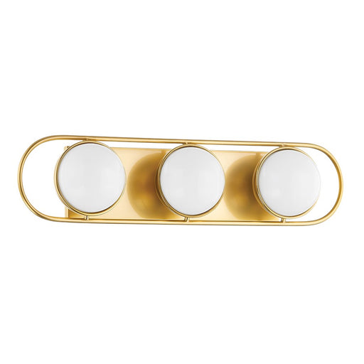 Mitzi Amy 3 Light Bath And Vanity, Aged Brass/Opal Glossy - H783303-AGB