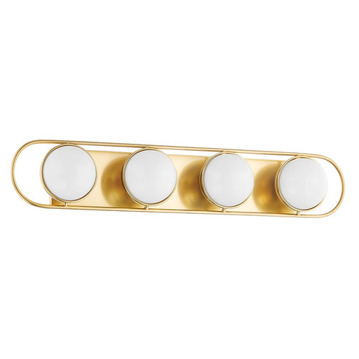 Mitzi Amy 4 Light Bath And Vanity, Aged Brass/Opal Glossy - H783304-AGB