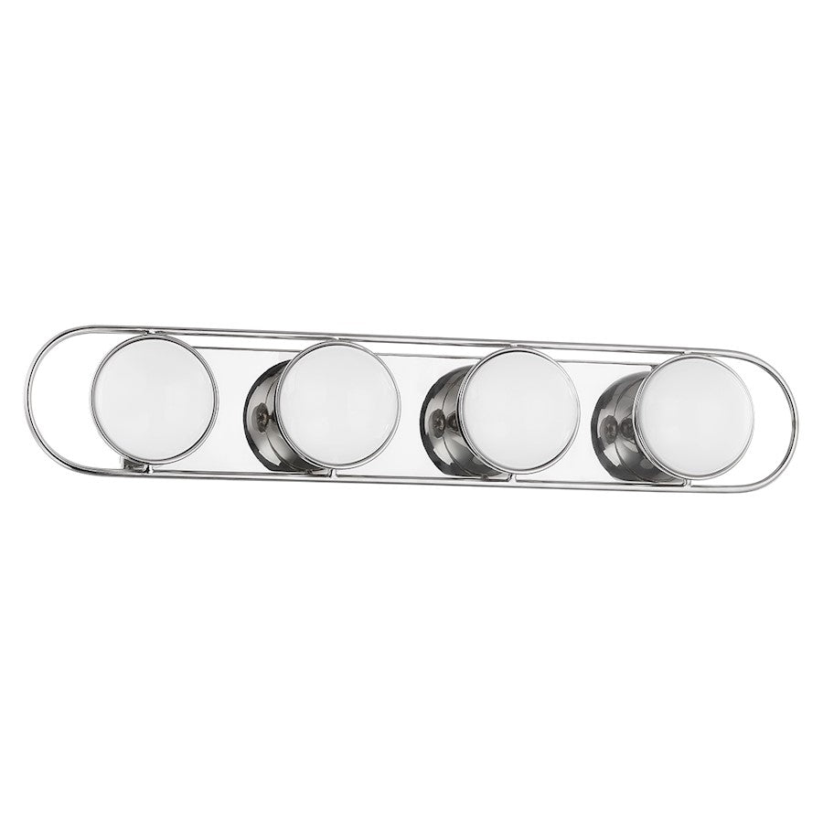 Mitzi Amy 4 Light Bath And Vanity, Polished Nickel/Opal Glossy - H783304-PN