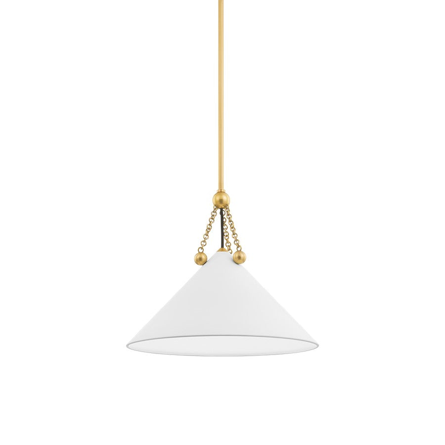 Mitzi Kalea 1 Light 15" Pendant, Aged Brass/Soft White - H784701S-AGB-SWH