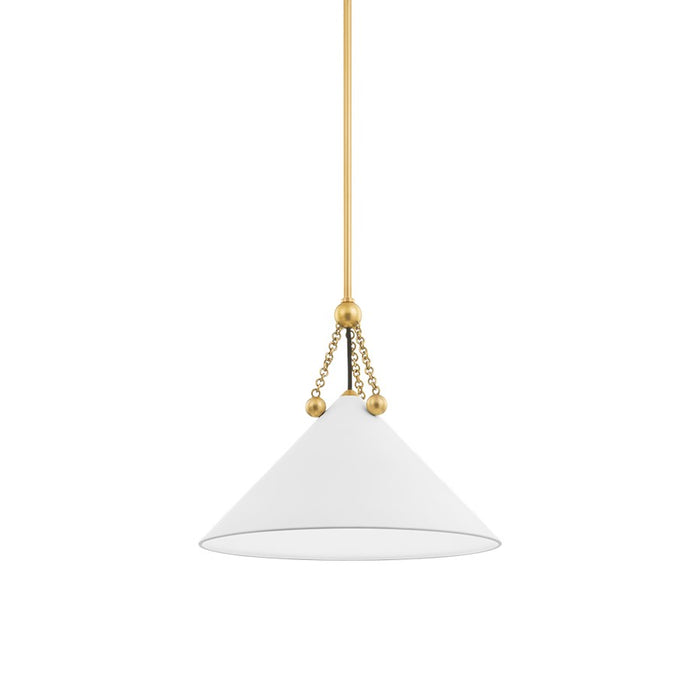 Mitzi Kalea 1 Light 15" Pendant, Aged Brass/Soft White - H784701S-AGB-SWH
