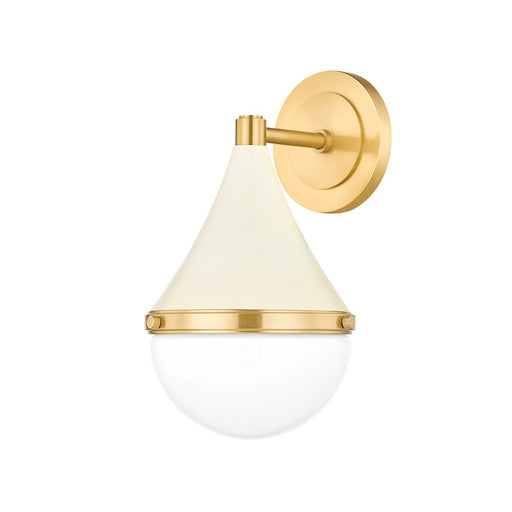 Mitzi Ciara 1 Light Wall Sconce, Brass/Soft Cream/Opal Glossy - H787101-AGB-SCR