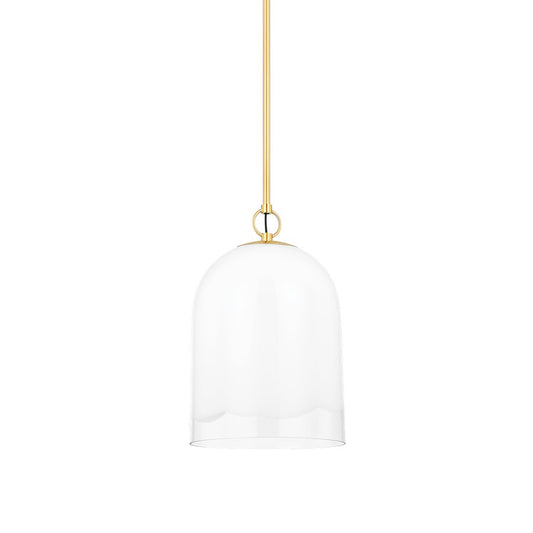 Mitzi Lennon 1 Light 16" Pendant, Aged Brass/Orrizonte Glass - H788701S-AGB