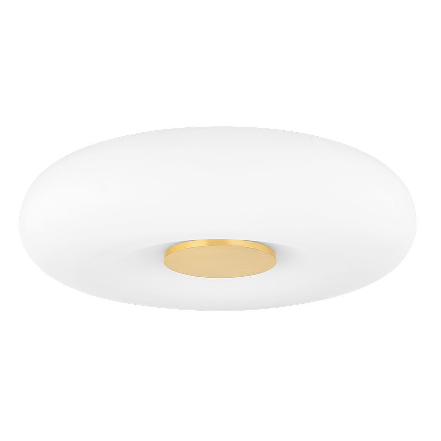 Mitzi Imani 1 Light Flush Mount, Aged Brass/Opal Matte - H789501-AGB