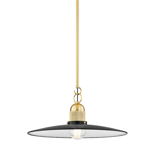 Mitzi Leanna 1 Light Pendant, Aged Brass/Soft Black - H793701-AGB-SBK