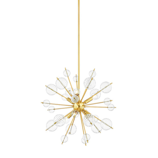 Mitzi Linnea 6 Light 20" Chandelier, Aged Brass/Clear - H794806-AGB