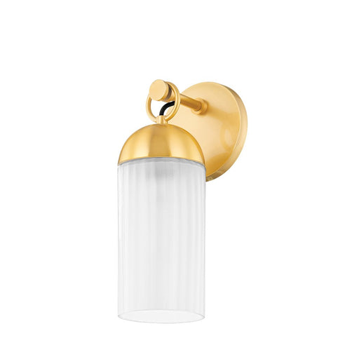 Mitzi Emory 1 Light Wall Sconce, Aged Brass/Ribbed - H796101-AGB