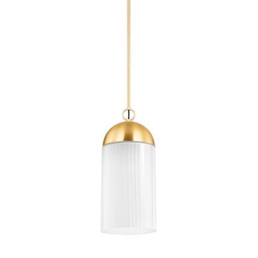 Mitzi Emory 1 Light Pendant, Aged Brass/Ribbed - H796701-AGB