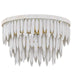 Mitzi Tiffany 1 Light Semi Flush, Brass/Cream Combo/White Wash - H805501-AGB-TCR