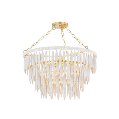 4 Light Chandelier, Brass