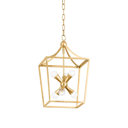 Mitzi Kendall 6 Light 20" Lantern, Vintage Gold Leaf - H807706S-VGL
