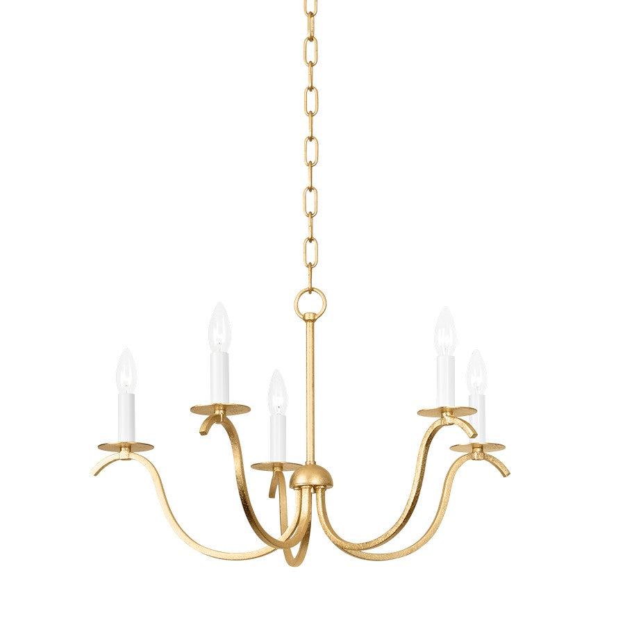 Mitzi Jaclin 5 Light Chandelier, Gold Leaf - H809805-GL