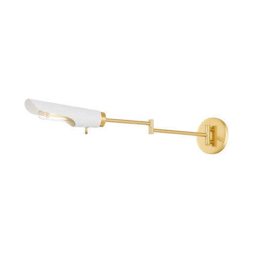 Mitzi Harperrose 1 Light Wall Sconce, Brass/Soft White/White - H828101-AGB-SWH