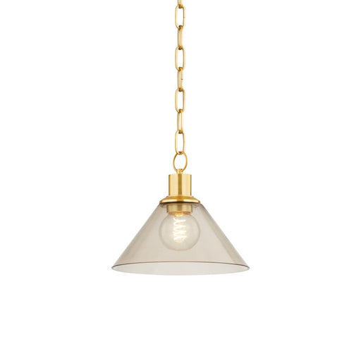 Mitzi Anniebee 1 Light 9" Pendant, Aged Brass/Taupe - H829701S-AGB