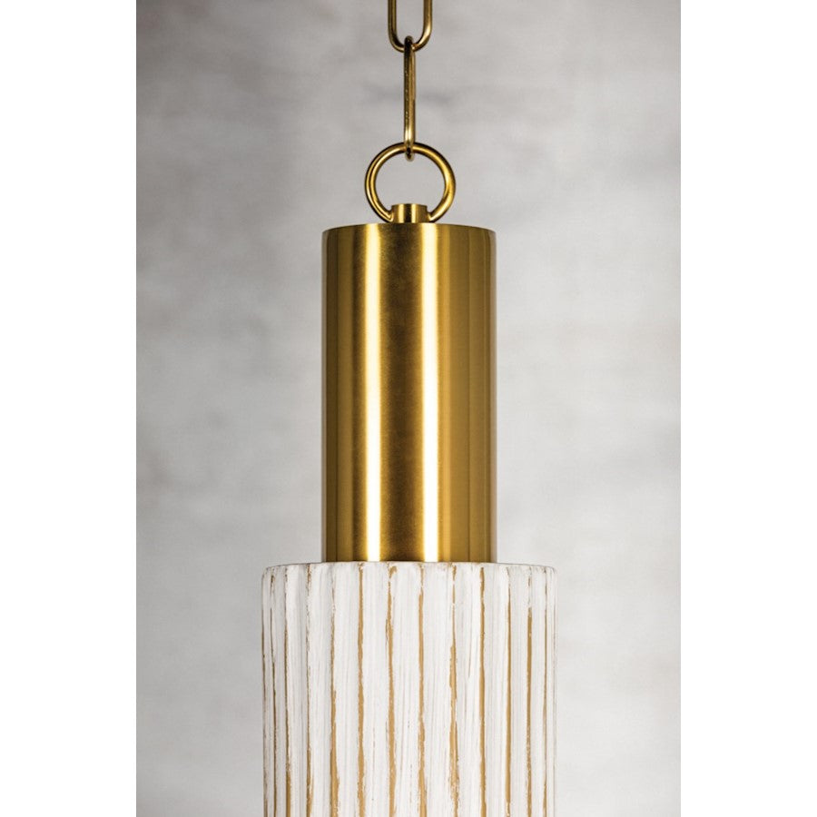 1 Light Pendant, Brass