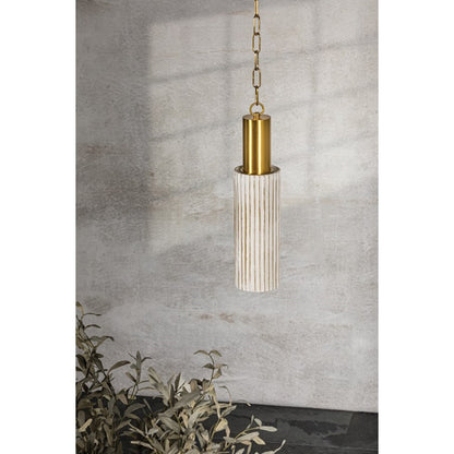 1 Light Pendant, Brass