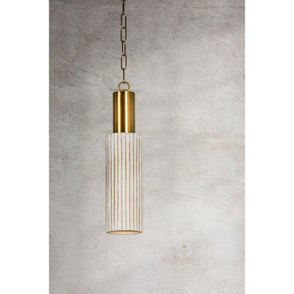 1 Light Pendant, Brass