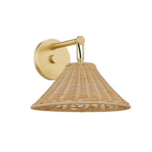 Mitzi Dalia 1 Light Wall Sconce, Aged Brass/Natural - H831101-AGB