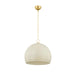 Mitzi Etna 1 Light 15.25" Pendant, Aged Brass/Soft Cream - H834701L-AGB-SCR