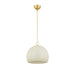 Mitzi Etna 1 Light 11.75" Pendant, Aged Brass/Soft Cream - H834701S-AGB-SCR