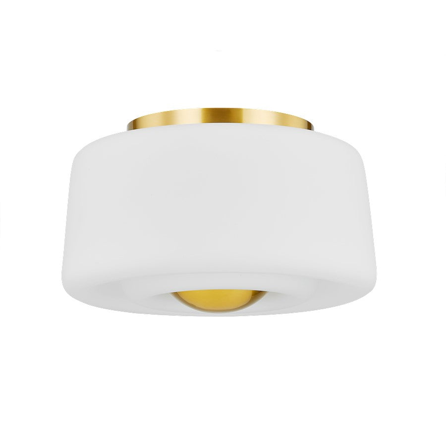 Mitzi Ciela 2 Light Flush Mount, Aged Brass/Opal Matte - H837502-AGB