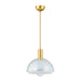 Mitzi Modena 1 Light Pendant, Aged Brass/Opal Shiny - H844701-AGB