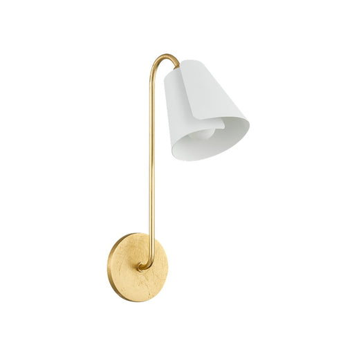 Mitzi Lila 1 Light Wall Sconce, Gold Leaf/Textured White - H852101-GL-TWH