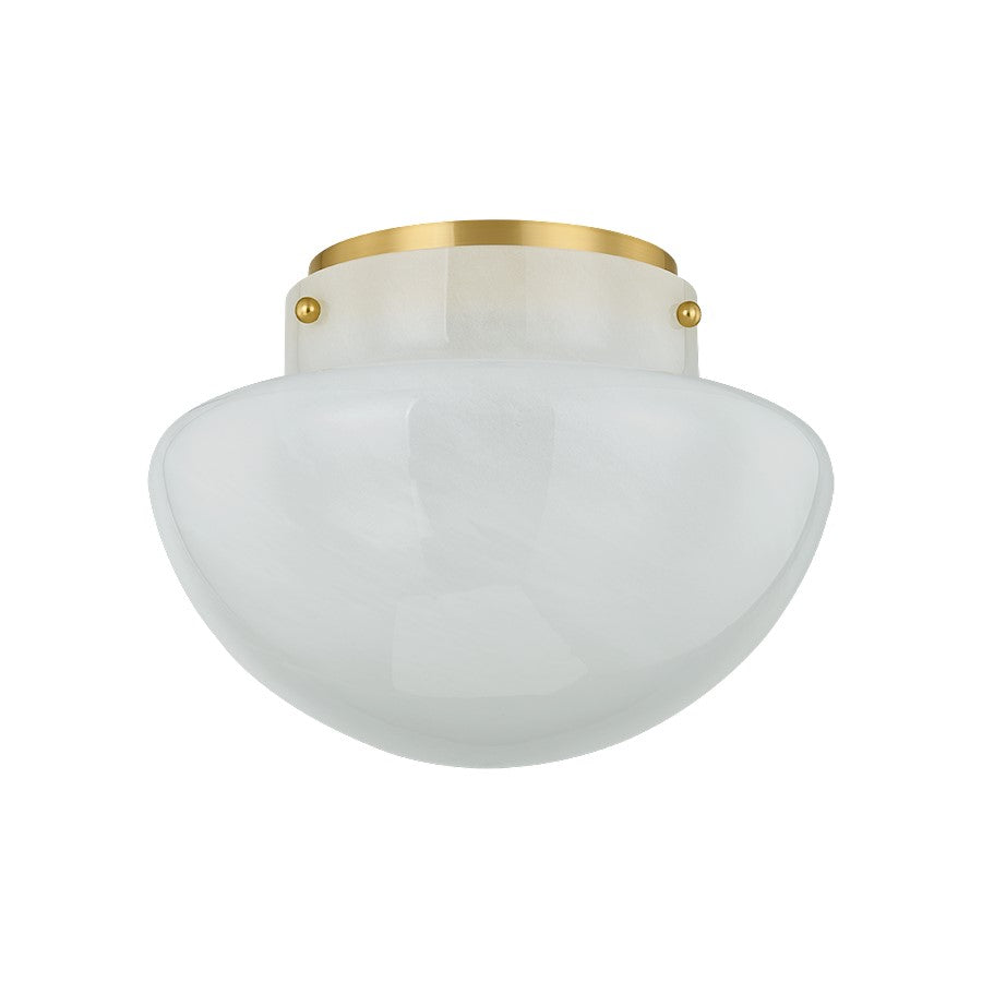 Mitzi Lilou 1 Light Flush Mount, Aged Brass/Cloud - H863501-AGB