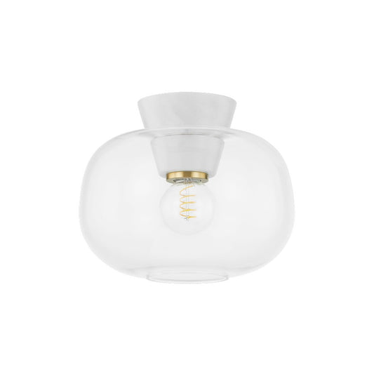 Mitzi Ariella 1 Light Flush Mount, Aged Brass/Clear - H869501-AGB