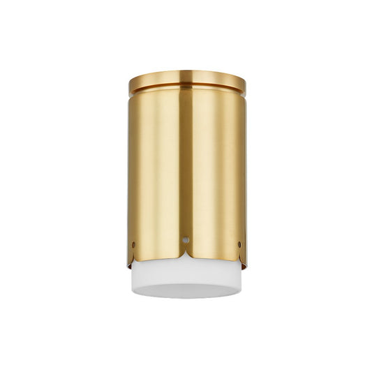 Mitzi Asa 1 Light Flush Mount, Aged Brass/Opal Matte - H870501-AGB