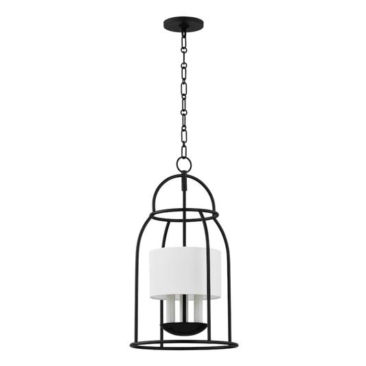 Mitzi Delia 3 Light Lantern, Aged Iron/White - H871703-AI