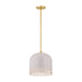 Mitzi Liba 1 Light 9.5" Pendant, Aged Brass/Soft Peignoir - H884701S-AGB-SPG
