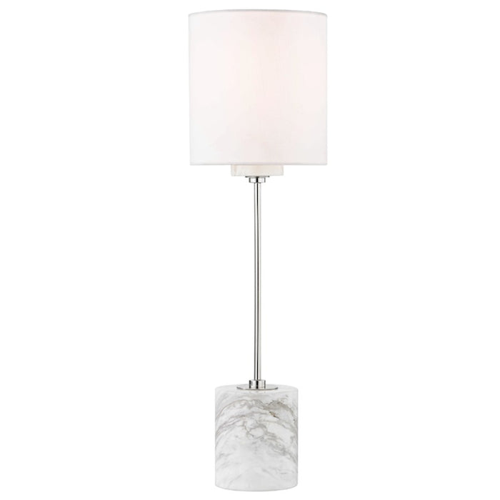Mitzi by Hudson Valley Fiona Table Lamp, Marble Base, Polished Nickel