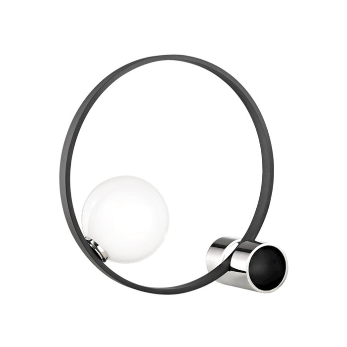 Mitzi Zena 1 Light Table Lamp, Polished Nickel/Black - HL155201-PN-BK