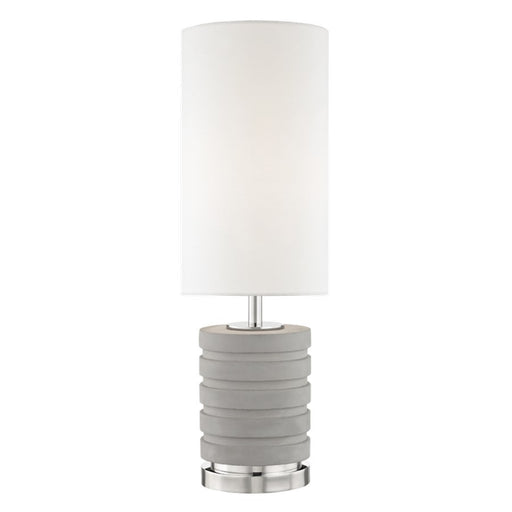 Mitzi Iris 1 Light Table Lamp, Polished Nickel/Off White - HL250201-PN