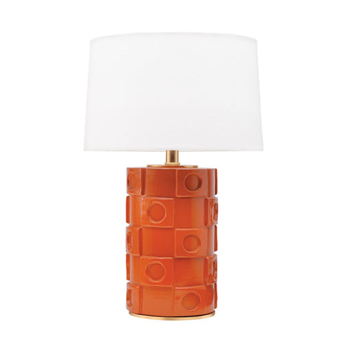 Mitzi Athena 1 Light Table Lamp, Burnt Orange/Gold Leaf Combo - HL334201-BO-GL