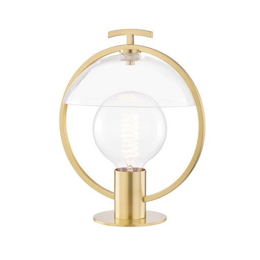 Mitzi Ringo 1 Light Table Lamp, Aged Brass/Clear - HL387201-AGB